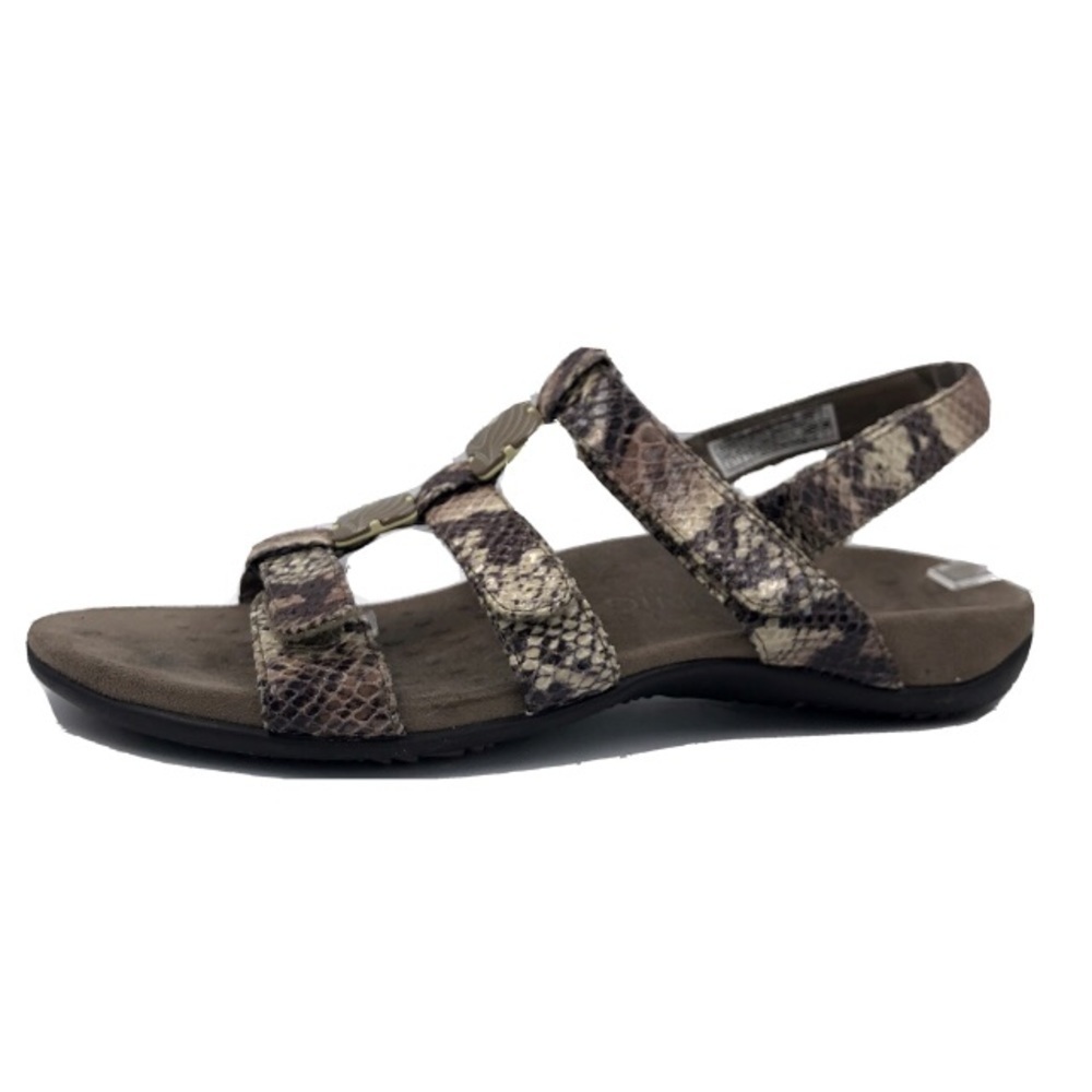 Vionic Amber Sandals Sz 10 M Natural Snake Velcro